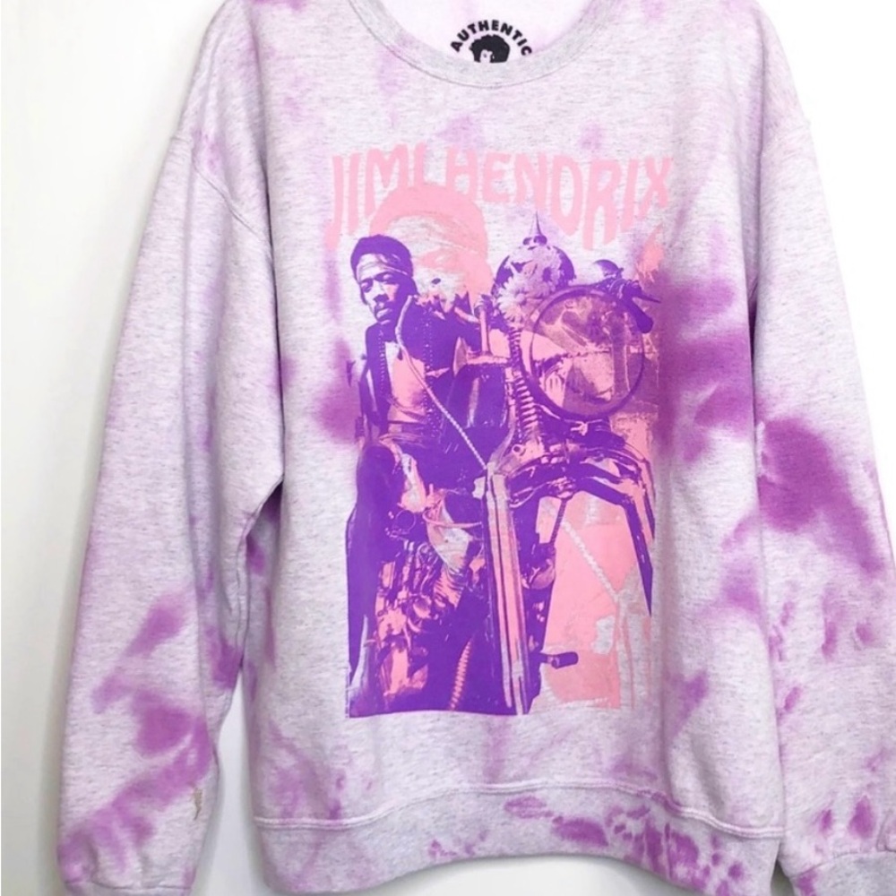 Authentic Jimi Hendrix Purple Haze Tie-Dye‎ Sweatshirt Size Medium